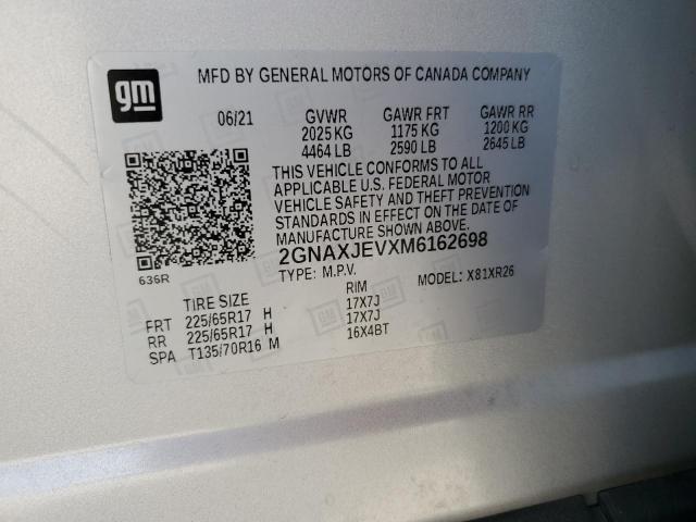 Photo 12 VIN: 2GNAXJEVXM6162698 - CHEVROLET EQUINOX 