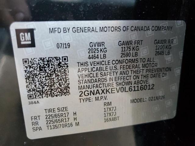 Photo 11 VIN: 2GNAXKEV0L6116012 - CHEVROLET EQUINOX 