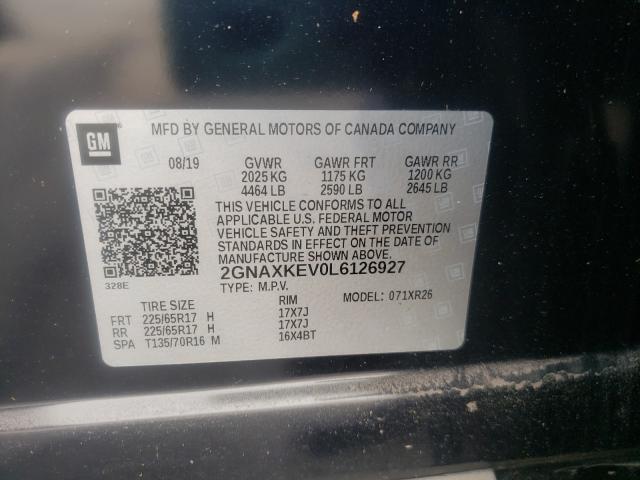 Photo 9 VIN: 2GNAXKEV0L6126927 - CHEVROLET EQUINOX LT 