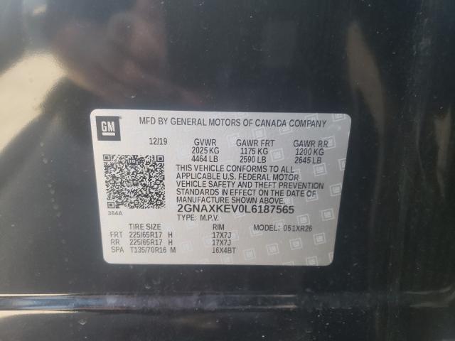 Photo 9 VIN: 2GNAXKEV0L6187565 - CHEVROLET EQUINOX LT 