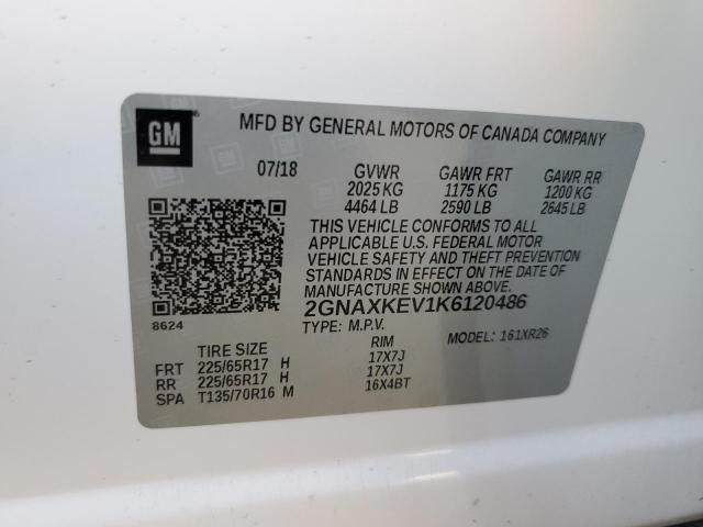 Photo 11 VIN: 2GNAXKEV1K6120486 - CHEVROLET EQUINOX 