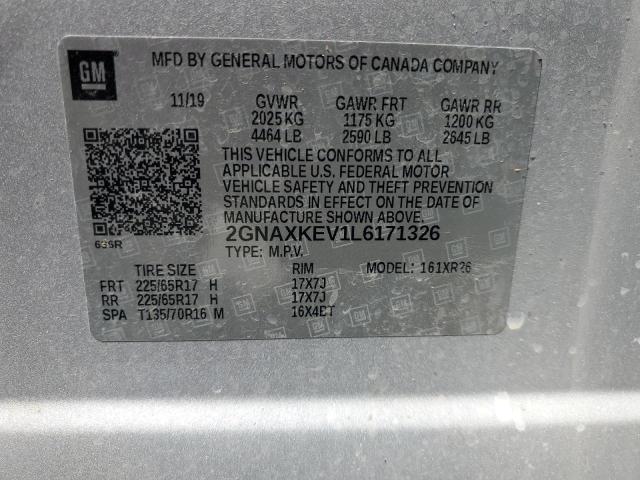 Photo 12 VIN: 2GNAXKEV1L6171326 - CHEVROLET EQUINOX LT 