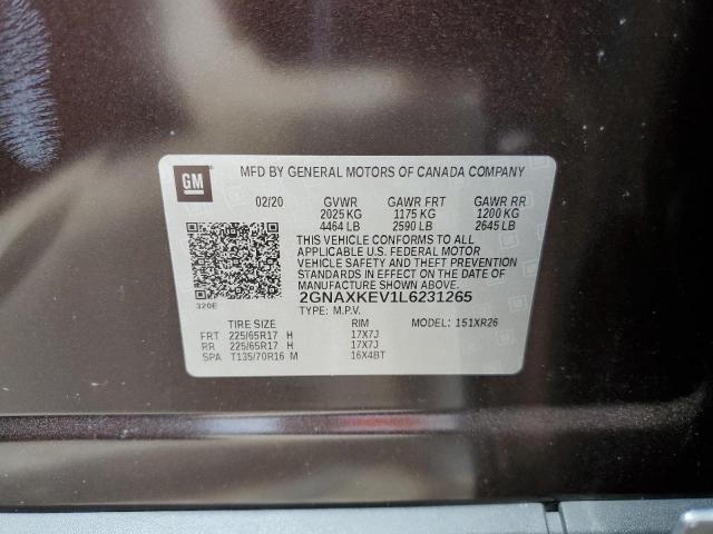 Photo 12 VIN: 2GNAXKEV1L6231265 - CHEVROLET EQUINOX LT 