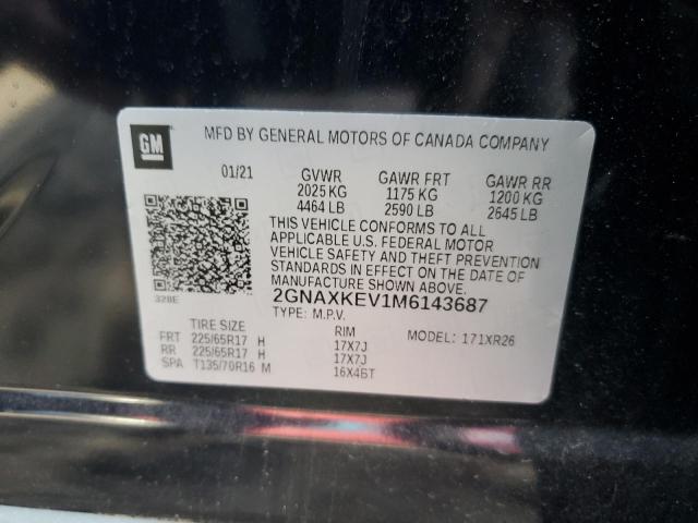 Photo 12 VIN: 2GNAXKEV1M6143687 - CHEVROLET EQUINOX 