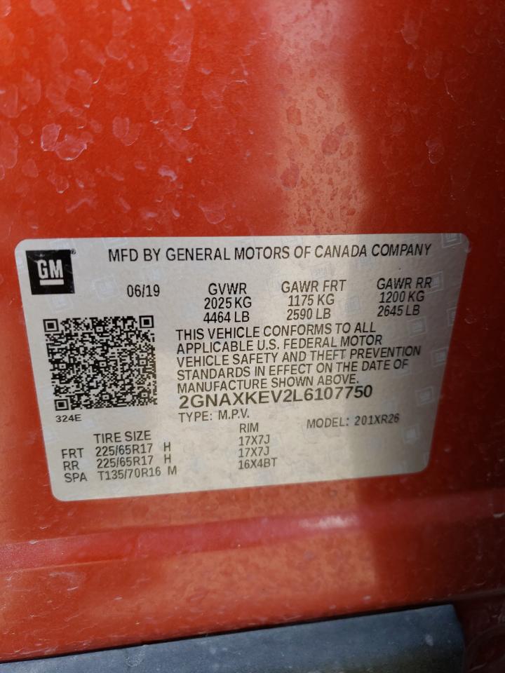 Photo 13 VIN: 2GNAXKEV2L6107750 - CHEVROLET EQUINOX 