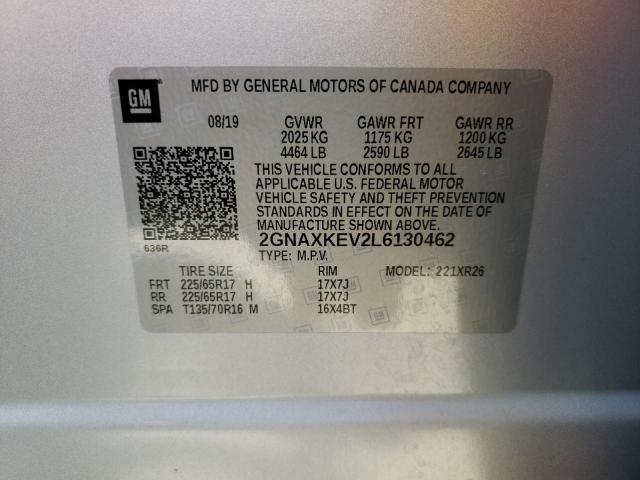 Photo 9 VIN: 2GNAXKEV2L6130462 - CHEVROLET EQUINOX LT 