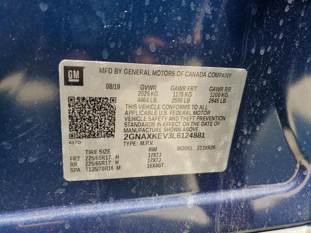 Photo 12 VIN: 2GNAXKEV3L6124881 - CHEVROLET EQUINOX LT 