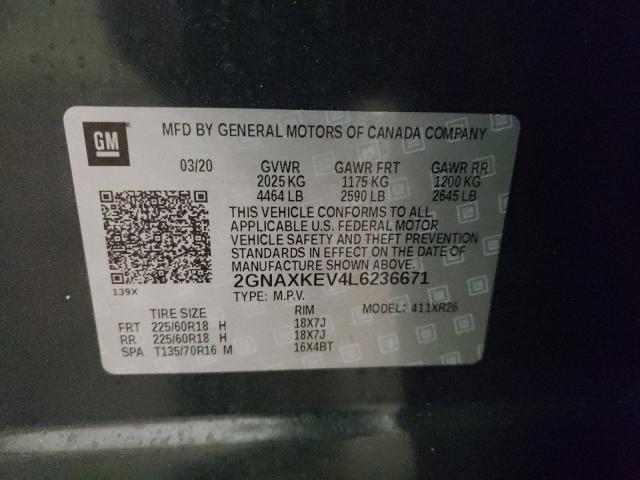 Photo 9 VIN: 2GNAXKEV4L6236671 - CHEVROLET EQUINOX LT 