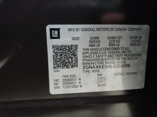 Photo 12 VIN: 2GNAXKEV4L6265099 - CHEVROLET EQUINOX LT 