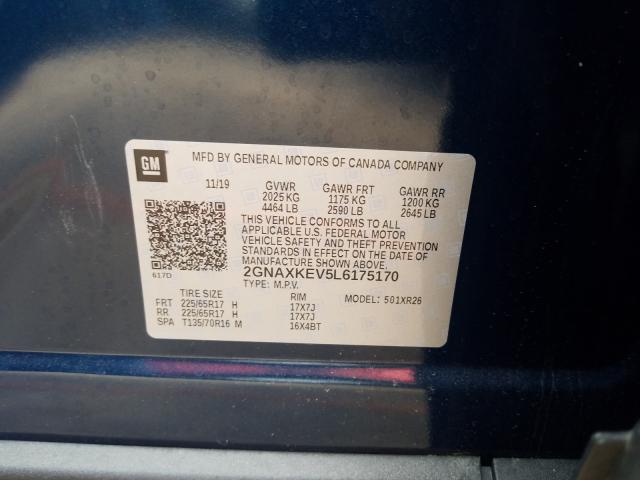 Photo 9 VIN: 2GNAXKEV5L6175170 - CHEVROLET EQUINOX LT 