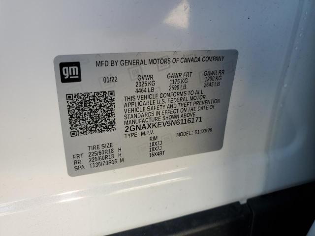 Photo 12 VIN: 2GNAXKEV5N6116171 - CHEVROLET EQUINOX 