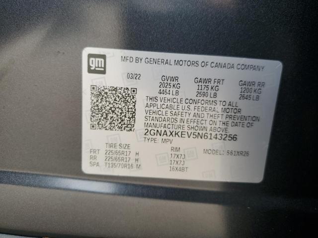 Photo 13 VIN: 2GNAXKEV5N6143256 - CHEVROLET EQUINOX LT 