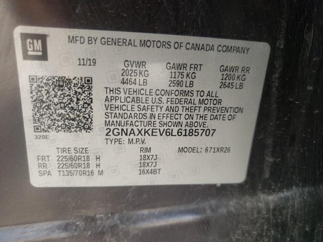 Photo 9 VIN: 2GNAXKEV6L6185707 - CHEVROLET EQUINOX LT 