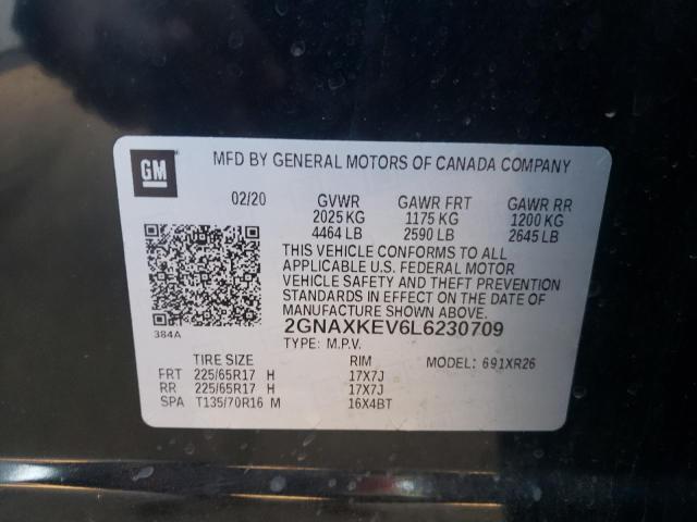 Photo 12 VIN: 2GNAXKEV6L6230709 - CHEVROLET EQUINOX LT 