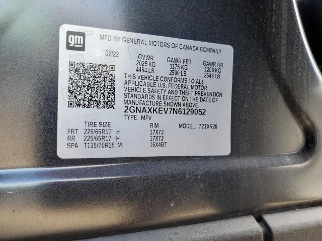 Photo 12 VIN: 2GNAXKEV7N6129052 - CHEVROLET EQUINOX 