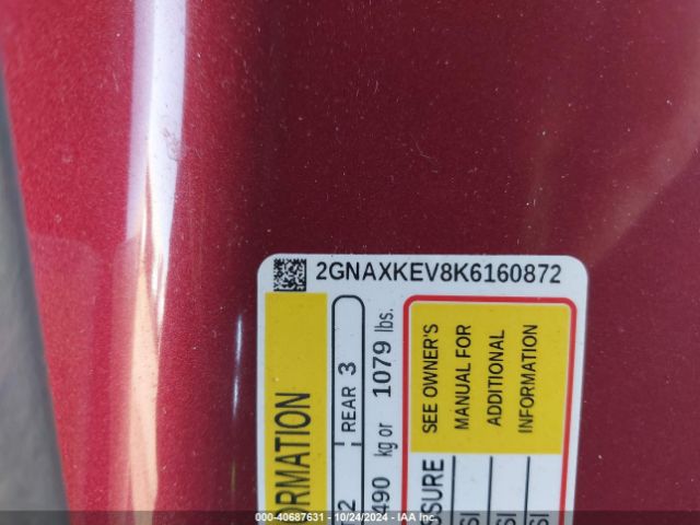 Photo 8 VIN: 2GNAXKEV8K6160872 - CHEVROLET EQUINOX 