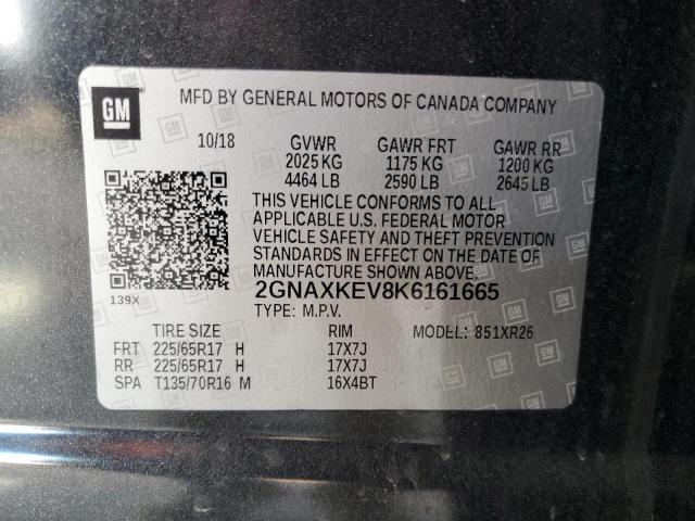 Photo 12 VIN: 2GNAXKEV8K6161665 - CHEVROLET EQUINOX LT 