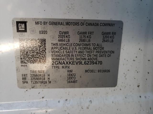 Photo 9 VIN: 2GNAXKEV9L6239470 - CHEVROLET EQUINOX LT 