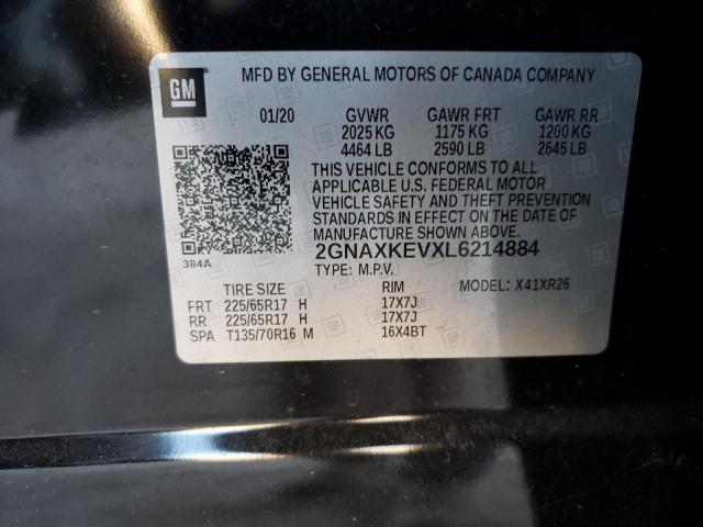 Photo 11 VIN: 2GNAXKEVXL6214884 - CHEVROLET EQUINOX LT 