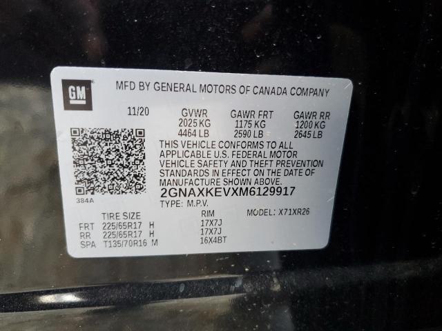 Photo 12 VIN: 2GNAXKEVXM6129917 - CHEVROLET EQUINOX LT 