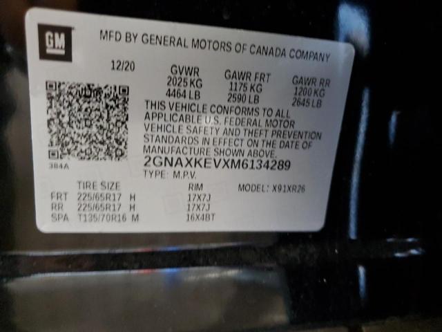 Photo 12 VIN: 2GNAXKEVXM6134289 - CHEVROLET EQUINOX 