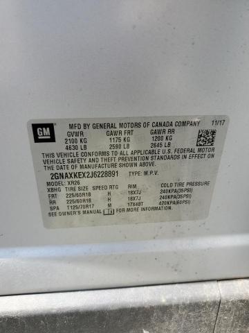 Photo 11 VIN: 2GNAXKEX2J6228891 - CHEVROLET EQUINOX LT 