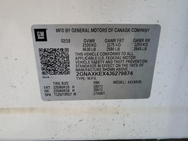 Photo 12 VIN: 2GNAXKEX4J6279874 - CHEVROLET EQUINOX LT 