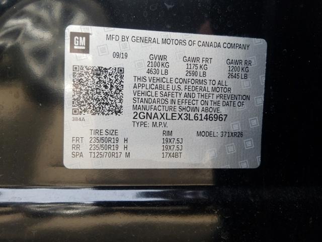 Photo 9 VIN: 2GNAXLEX3L6146967 - CHEVROLET EQUINOX LT 