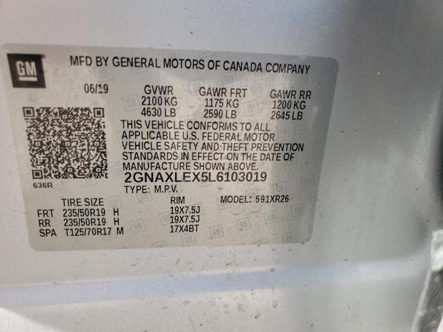 Photo 11 VIN: 2GNAXLEX5L6103019 - CHEVROLET EQUINOX LT 