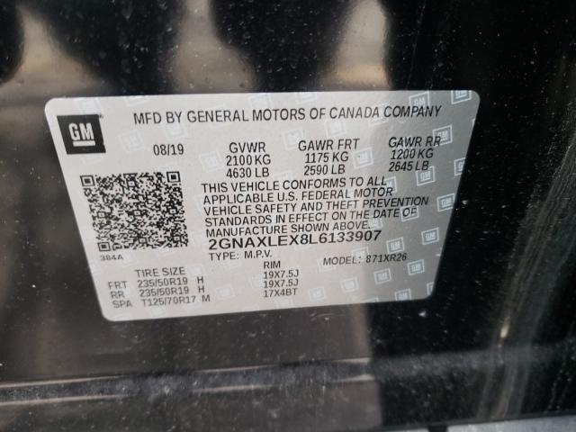 Photo 9 VIN: 2GNAXLEX8L6133907 - CHEVROLET EQUINOX LT 