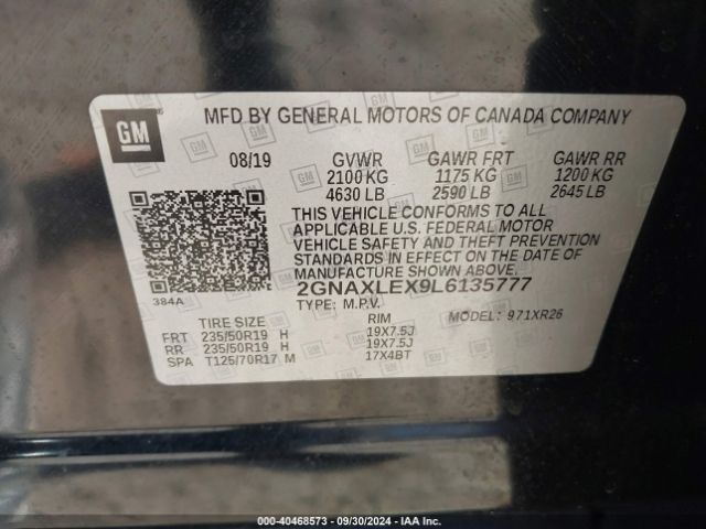 Photo 8 VIN: 2GNAXLEX9L6135777 - CHEVROLET EQUINOX 