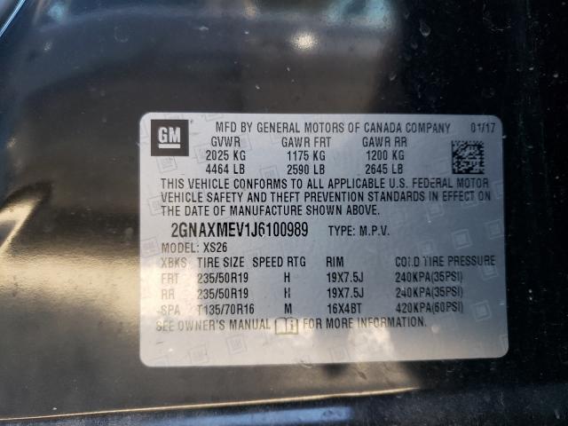 Photo 9 VIN: 2GNAXMEV1J6100989 - CHEVROLET EQUINOX PR 