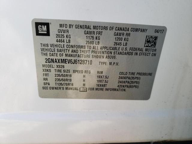 Photo 9 VIN: 2GNAXMEV6J6128710 - CHEVROLET EQUINOX PR 