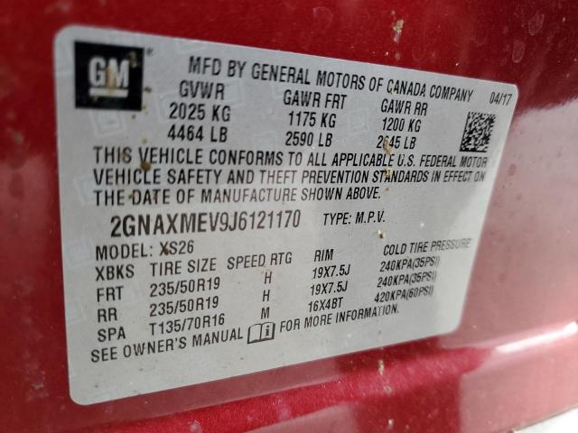 Photo 12 VIN: 2GNAXMEV9J6121170 - CHEVROLET EQUINOX PR 