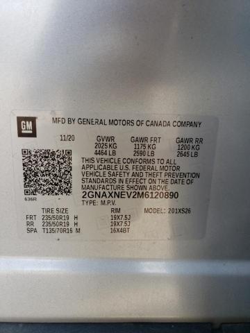 Photo 12 VIN: 2GNAXNEV2M6120890 - CHEVROLET EQUINOX PR 