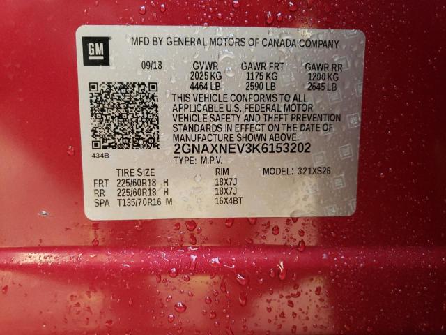 Photo 11 VIN: 2GNAXNEV3K6153202 - CHEVROLET EQUINOX PR 