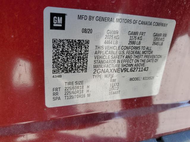 Photo 12 VIN: 2GNAXNEV9L6271143 - CHEVROLET EQUINOX 