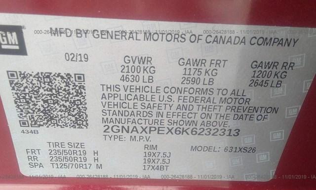 Photo 8 VIN: 2GNAXPEX6K6232313 - CHEVROLET EQUINOX 