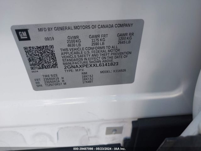 Photo 8 VIN: 2GNAXPEXXL6141823 - CHEVROLET EQUINOX 