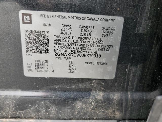 Photo 12 VIN: 2GNAXREV0J6319018 - CHEVROLET EQUINOX LS 