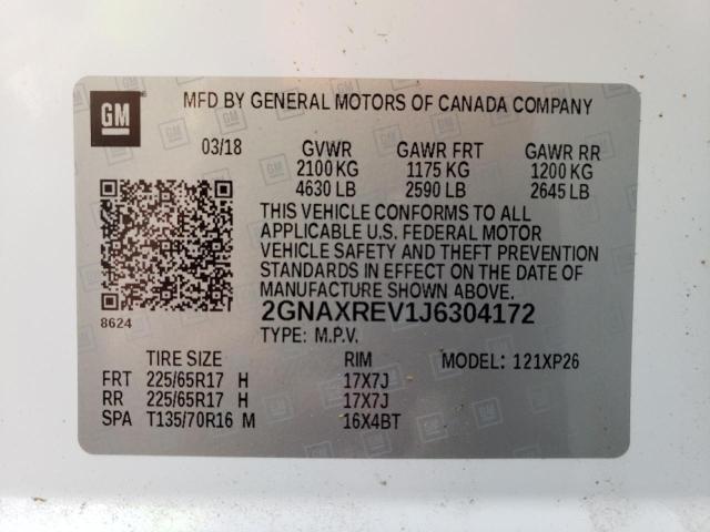 Photo 12 VIN: 2GNAXREV1J6304172 - CHEVROLET EQUINOX LS 