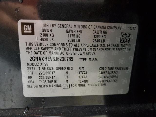 Photo 13 VIN: 2GNAXREV3J6230785 - CHEVROLET EQUINOX 