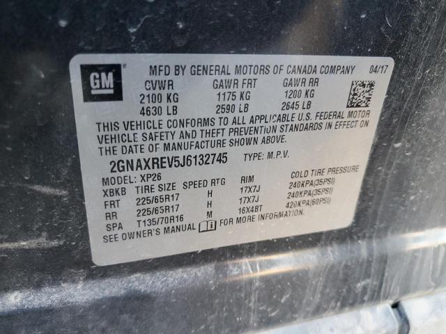 Photo 12 VIN: 2GNAXREV5J6132745 - CHEVROLET EQUINOX 