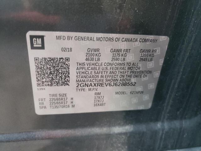 Photo 11 VIN: 2GNAXREV6J6288552 - CHEVROLET EQUINOX LS 