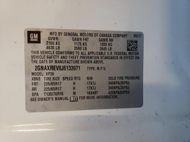 Photo 11 VIN: 2GNAXREV8J6133971 - CHEVROLET EQUINOX LS 