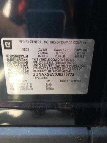 Photo 9 VIN: 2GNAXSEV0J6275772 - CHEVROLET EQUINOX LT 