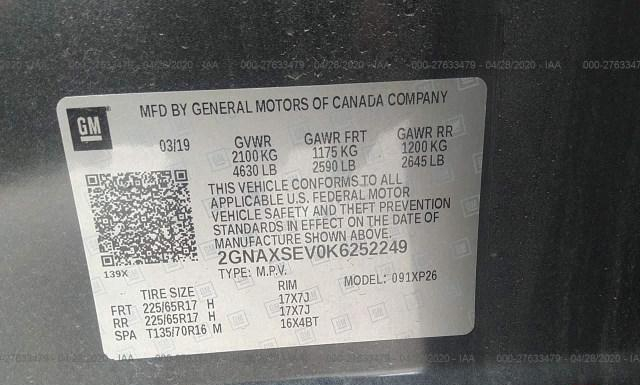 Photo 8 VIN: 2GNAXSEV0K6252249 - CHEVROLET EQUINOX 