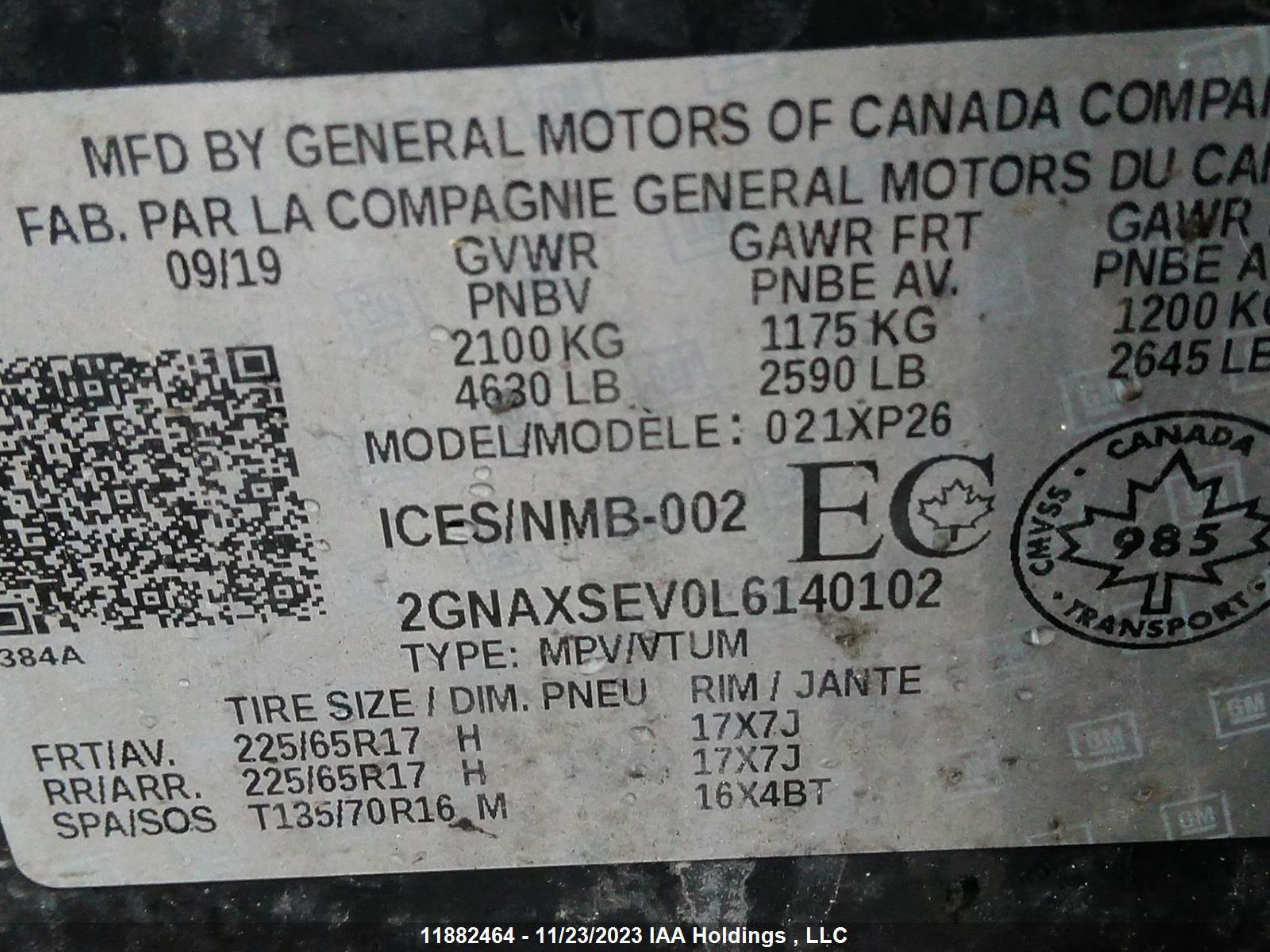 Photo 8 VIN: 2GNAXSEV0L6140102 - CHEVROLET EQUINOX 