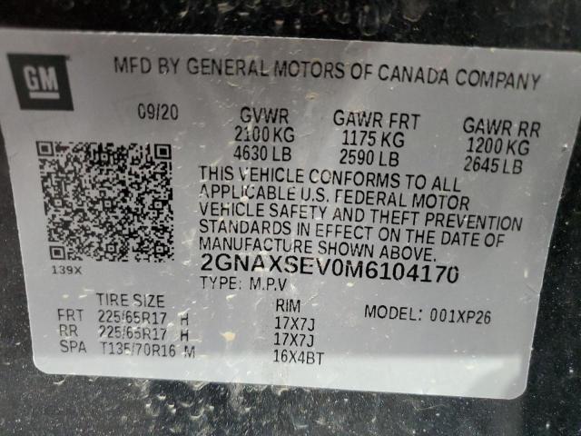 Photo 12 VIN: 2GNAXSEV0M6104170 - CHEVROLET EQUINOX LS 