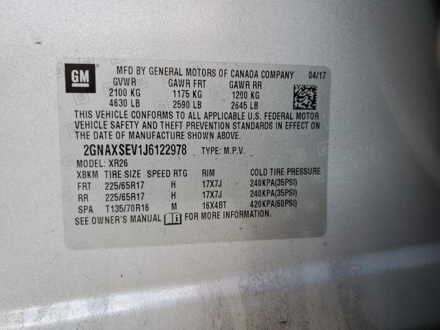 Photo 12 VIN: 2GNAXSEV1J6122978 - CHEVROLET EQUINOX LT 